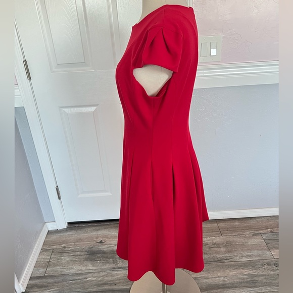 Julia Jordan Cap Sleeve Skater Red Dress With Pockets Size 6 - Picture 5 of 14